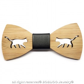 NP0051 BOBIJOO Jewelry Fliege Natürlichem Holz, Bambus, Tiere