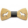 NP0051 BOBIJOO Jewelry Bow Tie Natural Wood Bamboo Animals