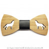 NP0051 BOBIJOO Jewelry Bow Tie Natural Wood Bamboo Animals