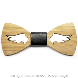 NP0052 BOBIJOO Jewelry Nodo A Farfalla In Legno Di Bambù Ali Volo Dell'Angelo
