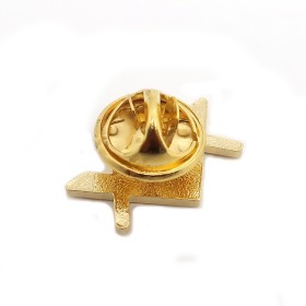 PIN0024 BOBIJOO Jewelry Anstecker Freimaurerei Hand Griff rotgold e-Mail