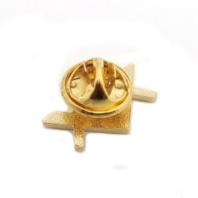 PIN0024 BOBIJOO Jewelry Pin Massoneria stretta di mano in Oro Rosso e-Mail