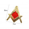 PIN0025 BOBIJOO Jewelry Pin Frank Mason Bracket Compass Red Gold Email