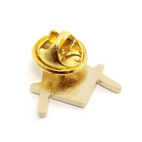 PIN0025 BOBIJOO Jewelry Anstecker Freimaurer Winkel Zirkel Gold-Rot e-Mail