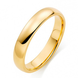 AL0060 BOBIJOO Jewelry Anello di Alleanza Congiunta Oro Placcato in Acciaio Inox 4mm