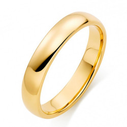 AL0060 BOBIJOO Jewelry Ring Alliance Gemischten Edelstahl Vergoldet 4mm