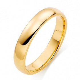 AL0060 BOBIJOO Jewelry Anello di Alleanza Congiunta Oro Placcato in Acciaio Inox 4mm