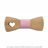 NP0054 BOBIJOO Jewelry Bow Tie Natural Wood Bamboo Woman Girl