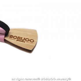 NP0054 BOBIJOO Jewelry La Pajarita De Madera Natural De Bambú Mujer Chica