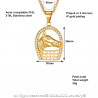 PE0162 BOBIJOO Jewelry Pendente a ferro di cavallo con strass Camargue placcato oro + catena