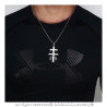 PE0176 BOBIJOO Jewelry Large Pendant Cross of Caravaca Gold-Plated Steel + String