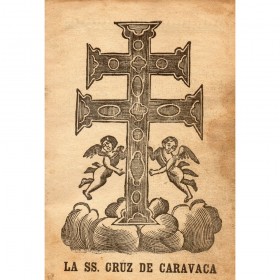 Grand Pendentif Croix de Caravaca Acier Plaqué Or + Chaîne bobijoo