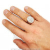 BA0289S BOBIJOO Jewelry Anello anello Croce di Lorena, Angiò, Acciaio Argento