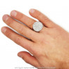 BA0291S BOBIJOO Jewelry Signet Cross Ring Saint Benedict Gross Money