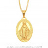 PEF0004 BOBIJOO Jewelry Anhänger Wundertätigen Madonna Maria Stahl Vergoldet Gold