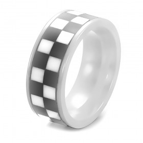 Bague Anneau Pavé Mosaique Damier Céramique bobijoo