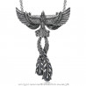 PE0177 BOBIJOO Jewelry Anhänger Phoenix feuervogel Mann Stahl + Kette