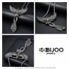 PE0177 BOBIJOO Jewelry Ciondolo Phoenix Uccello di Fuoco, l'Uomo d'Acciaio + String