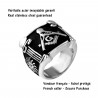 BA0298 BOBIJOO Jewelry Ring Signet Ring Frank Mason, Columns, Steel, Silver