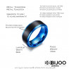 BA0299 BOBIJOO Jewelry Ring Siegelring Allianz-Mann Wolfram-Blau Schwarz Matt