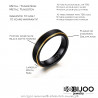 BA0302 BOBIJOO Jewelry Anillo Alianza de 5mm de Tungsteno Negro Oro