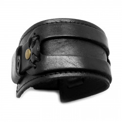 BR0061 BOBIJOO Jewelry Kraft-armband Leder Schwarz