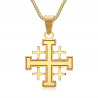 Colgante Hombre Orden Templaria Temple Cross Jerusalem Golden bobijoo