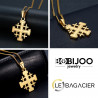 Men's Pendant Templar Order Temple Cross Jerusalem Golden bobijoo