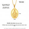 PEF0004 BOBIJOO Jewelry Anhänger Wundertätigen Madonna Maria Stahl Vergoldet Gold