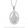 PEF0004S BOBIJOO Jewelry Anhänger Wundertätigen Madonna Maria Stahl Silber