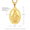 PE0091 BOBIJOO Jewelry Anhänger Mann Wundertätigen Madonna Maria Stahl Mit Gold-Finish