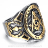 BA0041 BOBIJOO Jewelry Signet Ring Freemasonry UGLQ PHOENIX LOGDE 85 Gold End