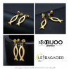 BOF0099 BOBIJOO JEWELRY Aretes Evangelista Ichthus Peces De Oro