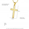 PE0185 BOBIJOO Jewelry Anhänger Kreuz Evangelische Ichthus Fisch-Jesus Gold 39mm