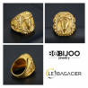 BA0243 BOBIJOO Jewelry Big Signet Ring Head Jesus Steel Gold Cross