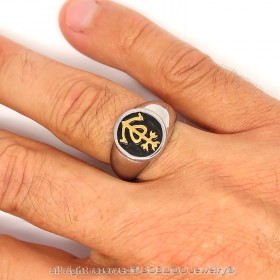 BA0199 BOBIJOO Jewelry Ring Signet ring Man Woman Cross of Camargue Golden