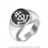 BA0198 BOBIJOO Jewelry Ring Signet ring Man Woman Cross of the Camargue, and Silver