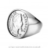 Signet Ring Stainless Steel 20 Francs NAPOLEON bobijoo