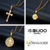 PEF0044 BOBIJOO Jewelry All 3 Pendants Necklaces Chains Steel Gold Catholic