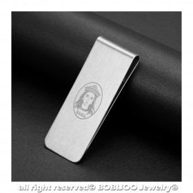 Money Clip Brushed Stainless Steel Sainte Sara bobijoo