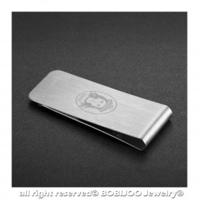 Money Clip Brushed Stainless Steel Sainte Sara bobijoo