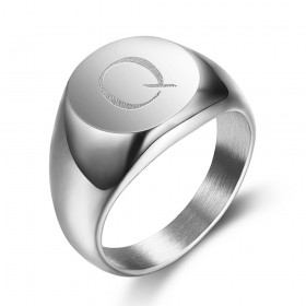 BA0263 BOBIJOO Jewelry Siegelring Ring Mann Ersten Gestochen Edelstahl 316 Silber
