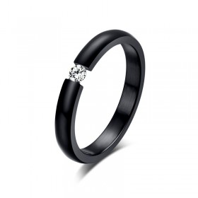 Bague Solitaire Argenté Zirconium 6mm 6 griffes bobijoo