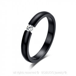 SOL0003 BOBIJOO Jewelry Anello Solitario Argento Zirconia 6mm 6 artigli