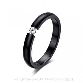 Bague Solitaire Argenté Zirconium 6mm 6 griffes bobijoo