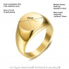 BAF0037 BOBIJOO Jewelry Siegelring Ring Frau Ersten Gestochen Edelstahl 316 Vergoldet Gold