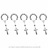 CP0047 BOBIJOO Jewelry Lot x5 Mini Rosary St Benedict Hematite Child Baby