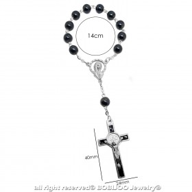 CP0047 BOBIJOO Jewelry Molto x5 Mini Rosario di San Benedetto Ematite Bambino Bambino
