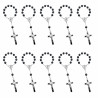 CP0048 BOBIJOO Jewelry Lot x10 Mini Rosary St Benedict Hematite Child Baby