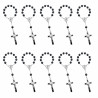 CP0048 BOBIJOO Jewelry Lot x10 Mini Rosenkranz St. Benedikt Hämatit, Kind, Baby